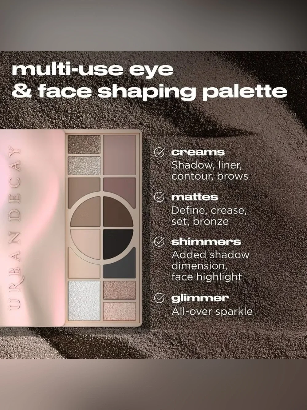 NWT Urban Decay Cosmetics Naked Shaped Multi-Tasking Eyeshadow Palette Cool
